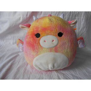 Rare Original Squishmallow by Kellytoy Celestina the Dragon Pink 10" Plush‎ Doll
